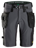 spodnie robocze krótkie z odpinanymi workami kieszeniowymi FlexiWork 6172 Snickers Workwear szare