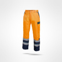 Sara Workwear Drogowiec Winter spodnie robocze do pasa ocieplane odblaskowe pomarańczowe