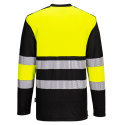 Portwest PW312 koszulka bhp ostrzegawcza z długimi rękawami PW3 - klasa 1 czarno-żółta