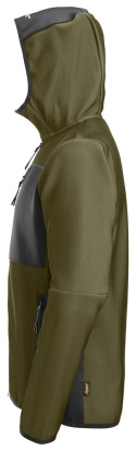 bluza męska z kapturem na suwak 8044 FlexiWork Snickers Workwear khaki