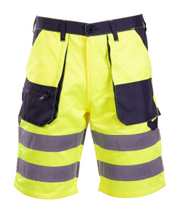 spodnie robocze do pasa krótkie odblaskowe Brixton Flash Polstar żółte