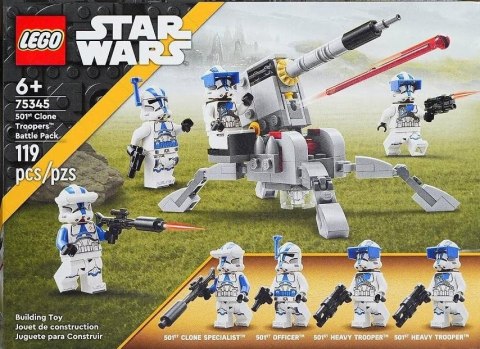 Klocki Lego STAR WARS 75345 Zestaw bitewny - żołnierze-klony z 501. legionu 6+