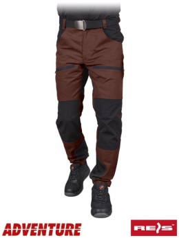 spodnie robocze do pasa HOBBER Reis brązowo-czarne