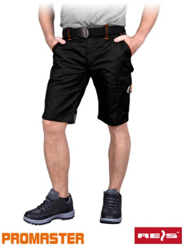 spodnie robocze do pasa krótkie Prox Reis czarno-szare