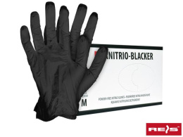 rękawice robocze jednorazowe nitrylowe bezpudrowe RNITRIO-BLACKER Reis