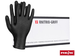rękawice robocze jednorazowe nitrylowe bezpudrowe RNITRIO-GRIFF Reis
