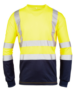 koszulka robocza odblaskowa długi rękaw 50/50 Brixton Flash Polstar żółto-czarna