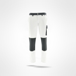 spodnie robocze do pasa Skiper Sara Workwear biało-szare