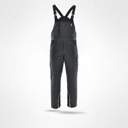 spodnie robocze ogrodniczki ocieplane Standard Winter Sara Workwear grafitowo-czarne