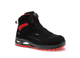 buty robocze S3 SRC ESD Hannah XXTL Boa® Black-Red Mid Elten - trzewiki robocze z metalowym podnoskiem