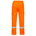 Portwest FR412 spodnie robocze do pasa trudnopalne pomarańczowe