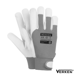 rękawice robocze wzmacniane skórą kozią Grey Armour Velcro Verken
