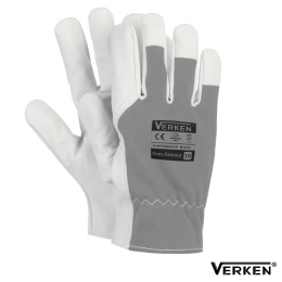 rękawice robocze wzmacniane skórą kozią Grey Armour Verken