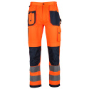 spodnie robocze do pasa odblaskowe męskie Basic Neon Line Stalco pomarańczowo-czarne