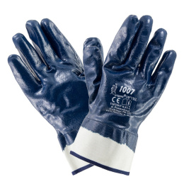 Urgent 1007 rękawice robocze powlekane nitrylem niebieskim z mankietem - nitryl ciężki
